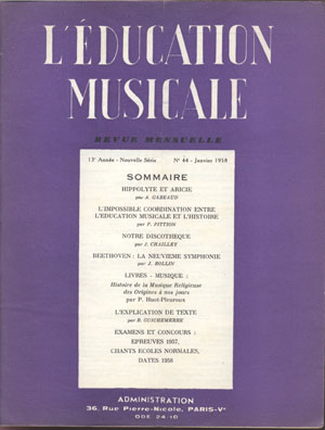 n° 44 janvier 1958