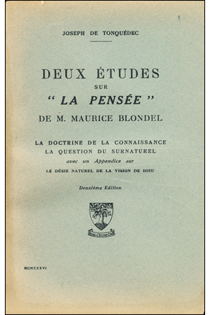 DEUX ETUDES SUR \"LA PENSEE\" DE M. BLONDEL