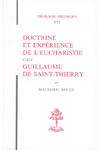 TH n°111 DOCTRINE ET EXPÉRIENCE DE L'EUCHARISTIE CHEZ GUILLAUME DE SAINT-THIERRY