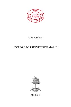 30. L\'ORDRE DES SERVITES DE MARIE