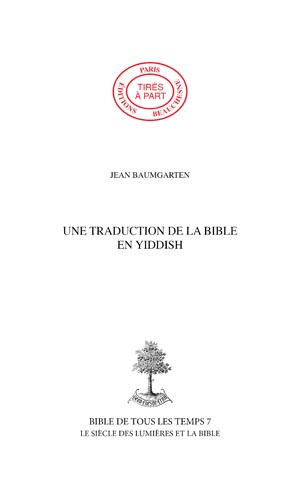 15. UNE TRADUCTION DE LA BIBLE EN YIDDISH